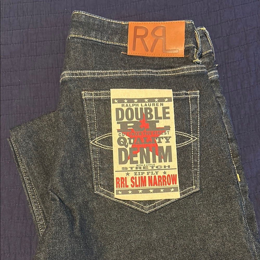 Ralph Lauren Double RL Slim Narrow Men's Jeans - Dark Blue